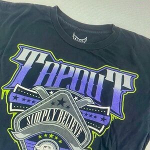 Tapout Kids Black and Purple Graphic Tee